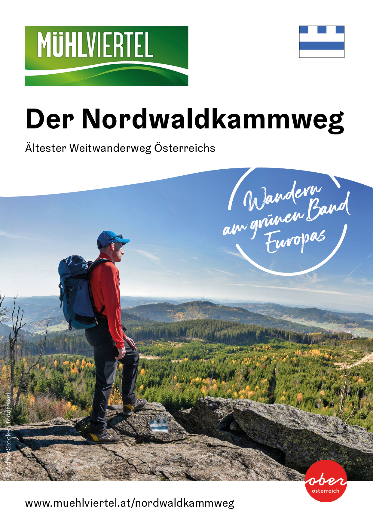 Die Titelseite der Wanderbroschüre des Nordwaldkammweg