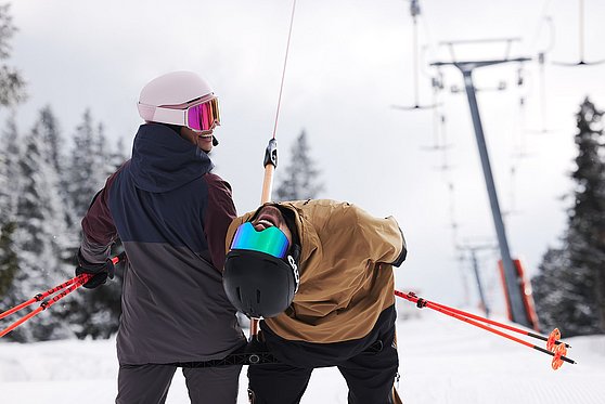 Foto Oberösterreich Tourismus GmbH/Stefan Mayerhofer: Liftfahren im Skigebiet Kasberg bei Grünau im Almtal.