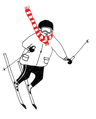 Skifahrer Illustration
